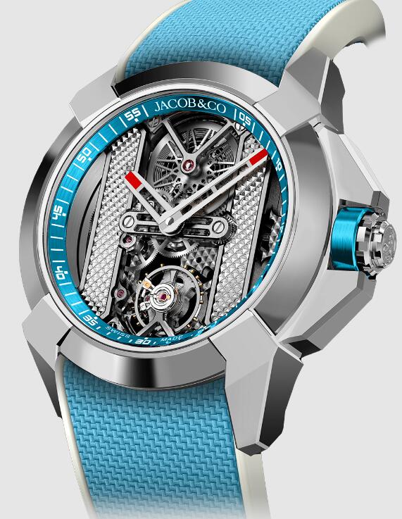 Review Jacob & Co EPIC X STAINLESS STEEL - SKY BLUE INNER RING EX120.10.AC.AA.ABRUA Replica watch